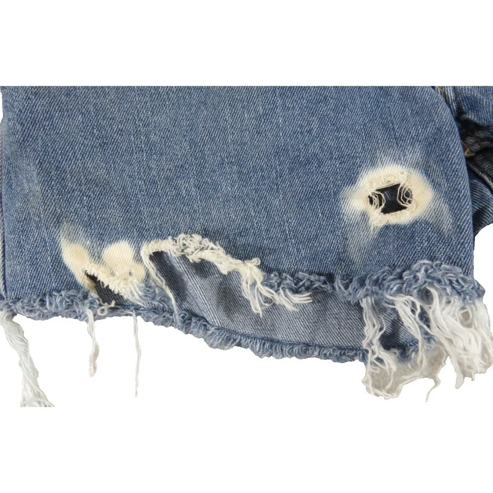 Levis 505 Denim Shorts Men 31 Distressed Cutoff Blue Jean Summer Frayed 90s Hip
